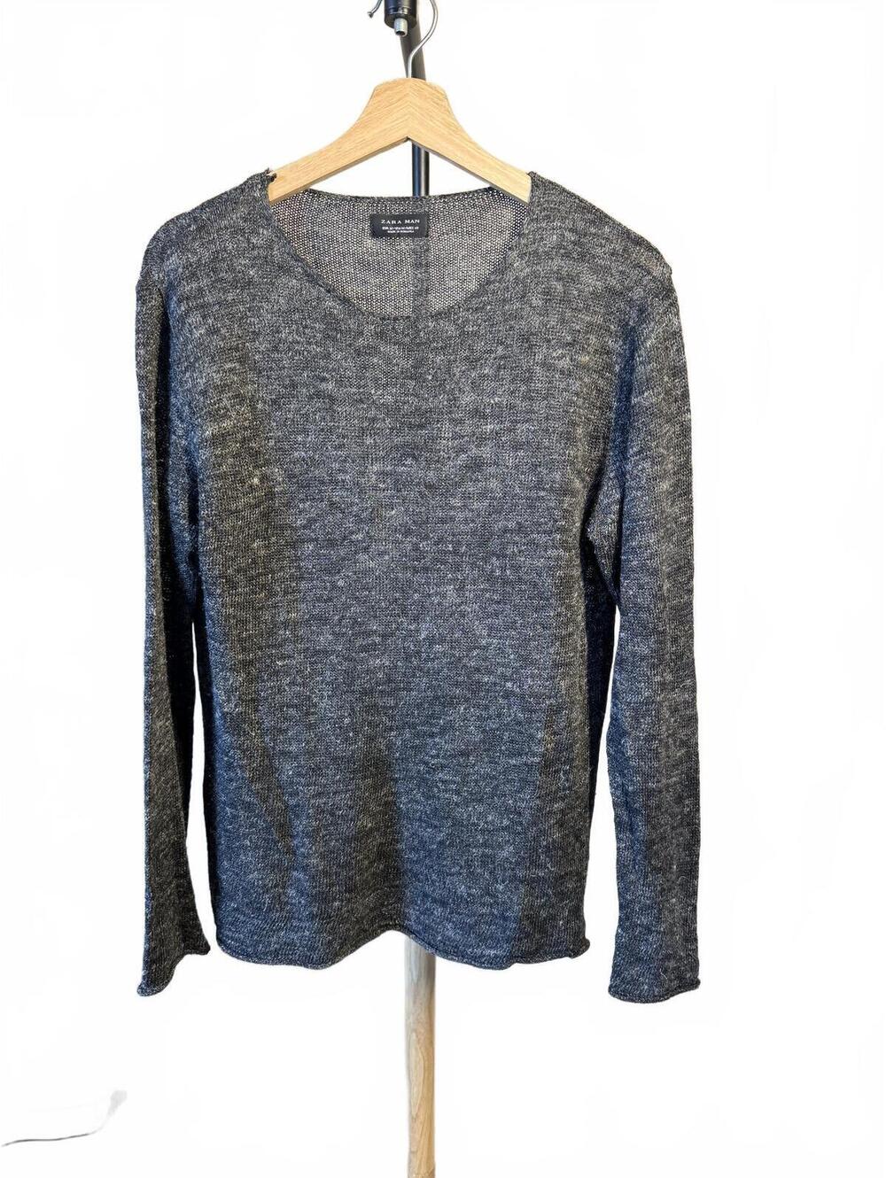 Zara Man Gray Knit Sweater